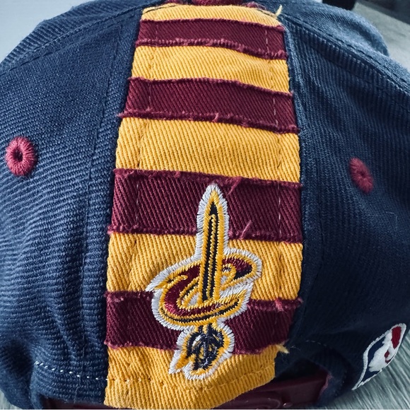 Adidas  Cleveland Cavilers Snapback Flat Brim Hat - Blue/Red/Yellow - Picture 8 of 11